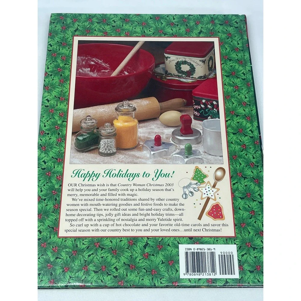 Vintage Country Woman Christmas 2003 HC Book Recipes Crafts Holiday Decor
